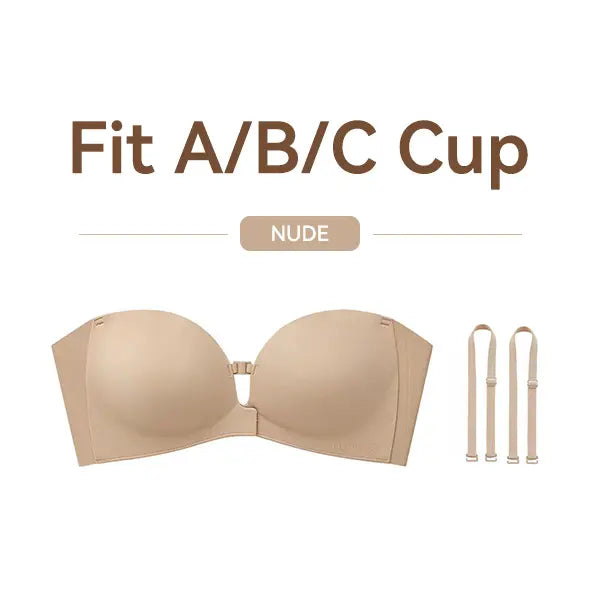 ๐ BUY 1 GET 1 FREE - Seamless Front-Closure Strapless Push-Up Lift Bra