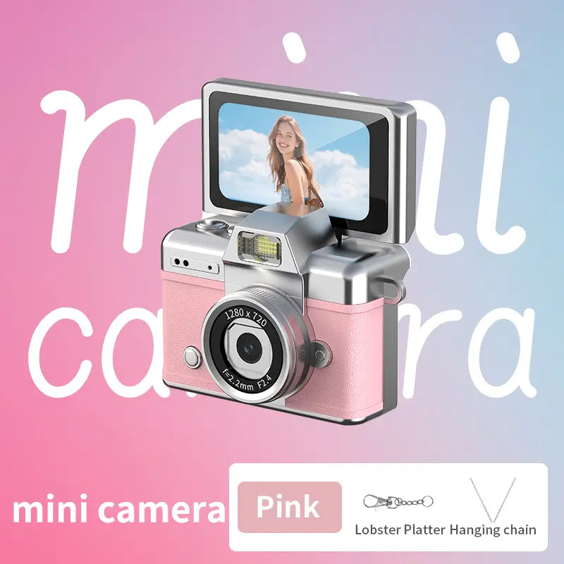 Ultra-Compact Retro Pocket Camera with 180° Flip Selfie Screen