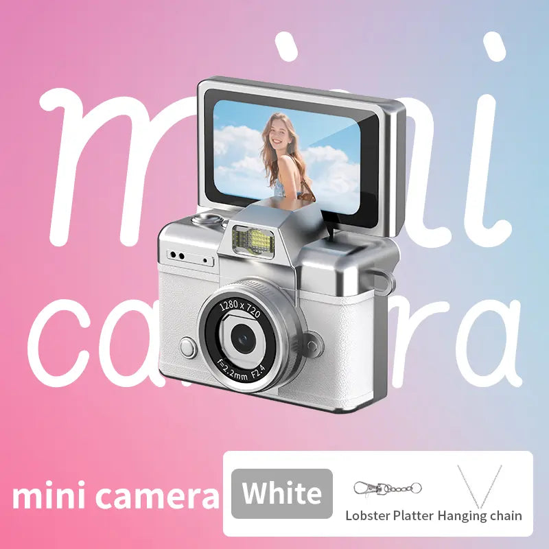 Ultra-Compact Retro Pocket Camera with 180° Flip Selfie Screen