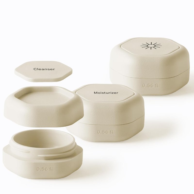 Magnetic Modular Hexagon Travel Jars - Leakproof & TSA-Approved
