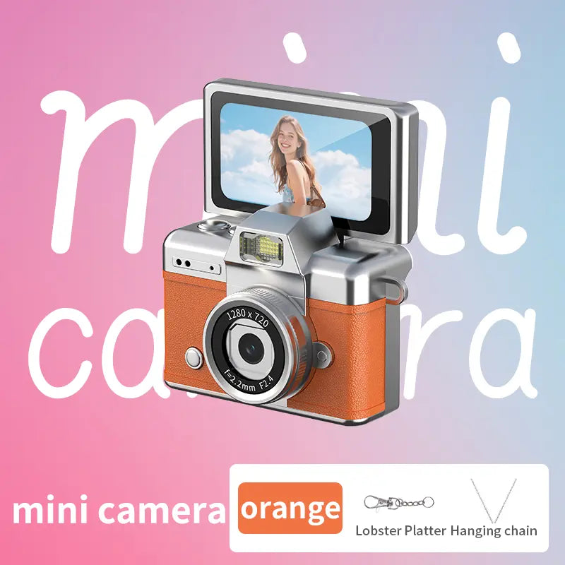 Ultra-Compact Retro Pocket Camera with 180° Flip Selfie Screen