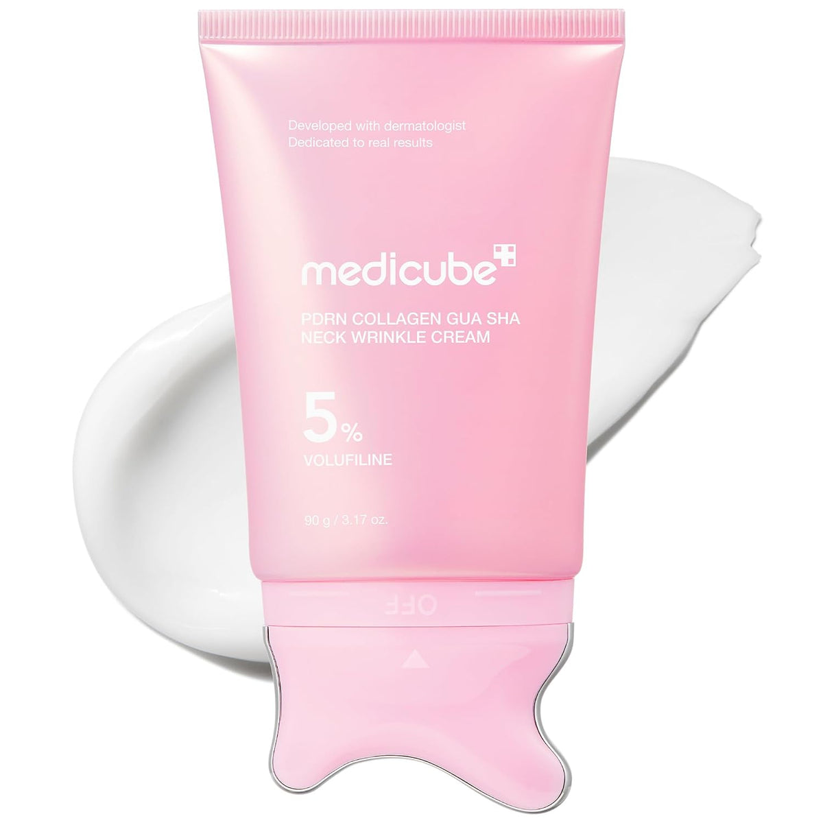 Smooth, Firm & Sculpt: PDRN Collagen Neck Cream with Built-in Gua Sha