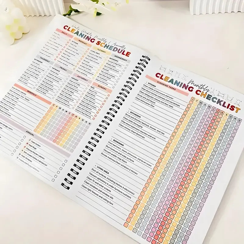 ADHD Cleaning Planner for Adults Daily Weekly Monthly Schedule