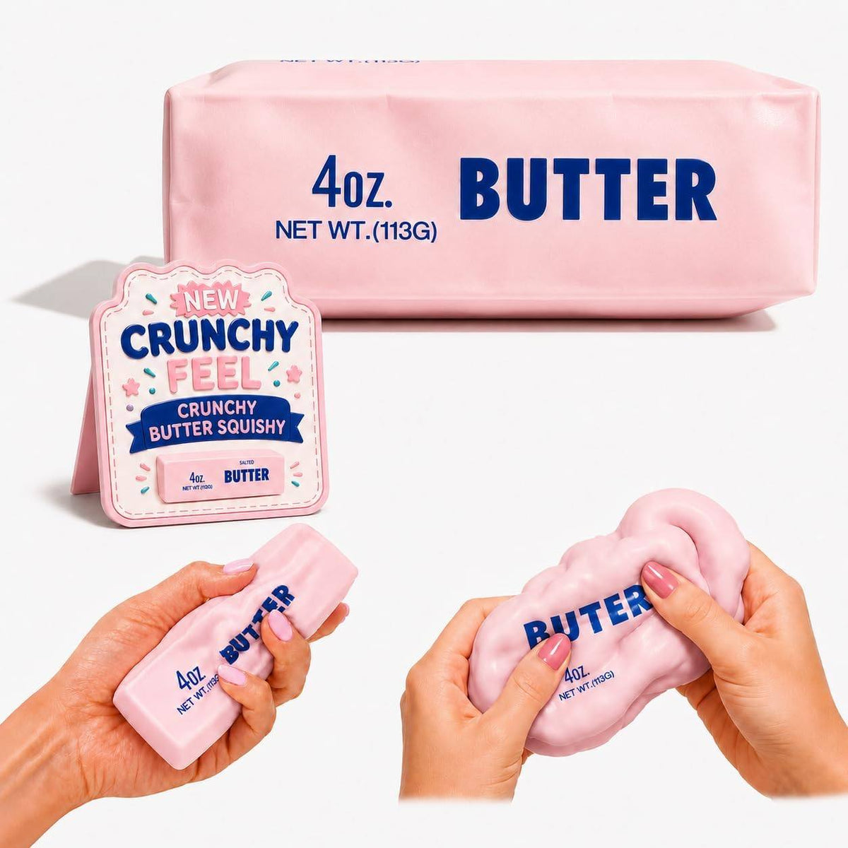 Ultra-Tactile Crunchy Squishy Butter Stress Relief Block