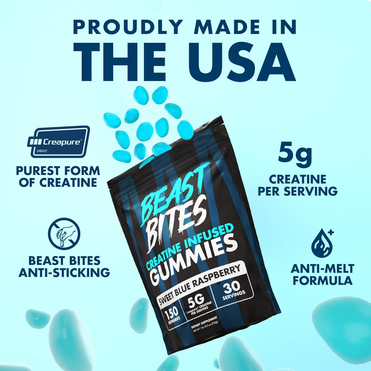 The Ultimate Muscle Fuel: 5g Pure Creatine Monohydrate Gummies
