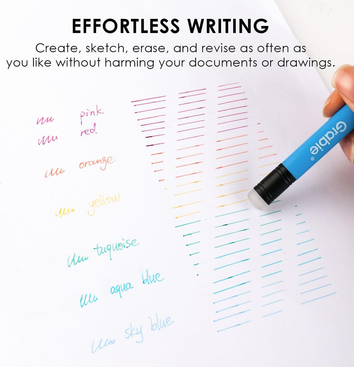 Write, Erase & Rewrite Effortlessly with 0.6mm Erasable Gel Pens