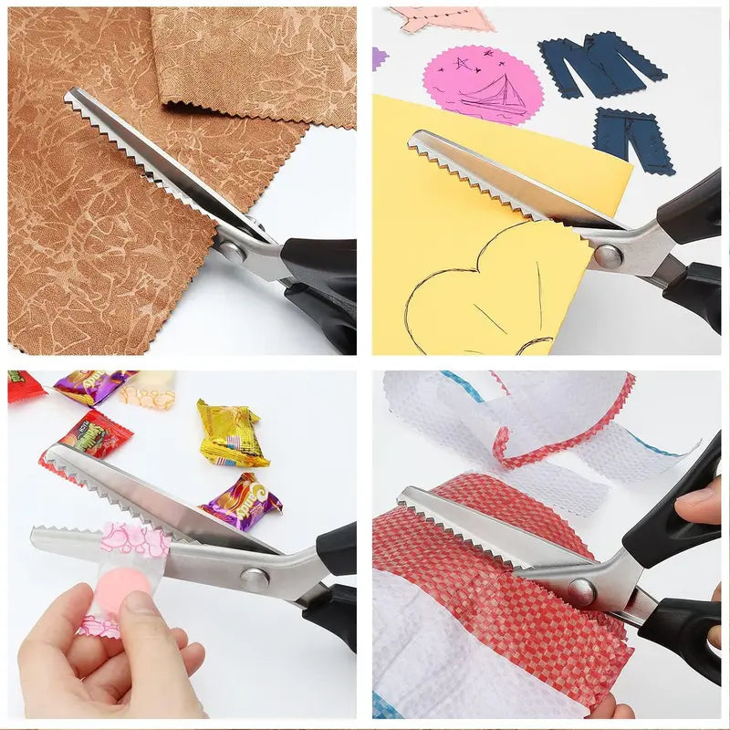 Ultra-Sharp Stainless Steel Pinking Shears for Clean Decorative Edges & Fray-Free Fabrics
