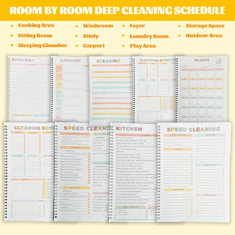 ADHD Cleaning Planner for Adults Daily Weekly Monthly Schedule
