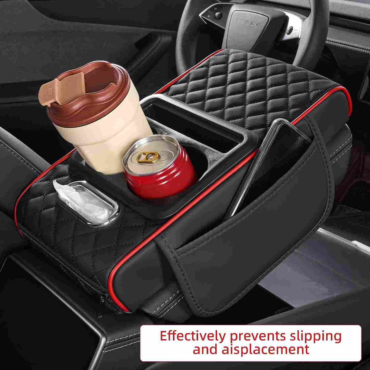 Upgrade Your Drive: Ultimate 4-in-1 Car Armrest Organizer & Tissue Box