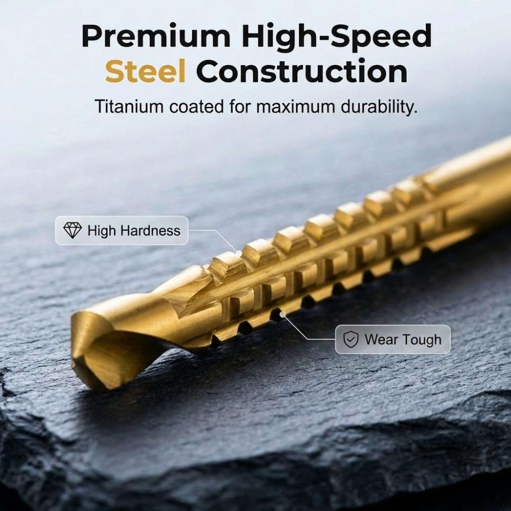 Titanium Drill Saw Bits Set – Drill, Cut & Side-Groove Instantly