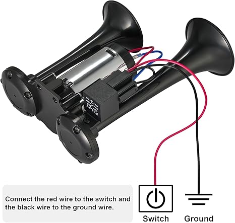 Upgraded 12V 130DB Dual Air Horn Kit