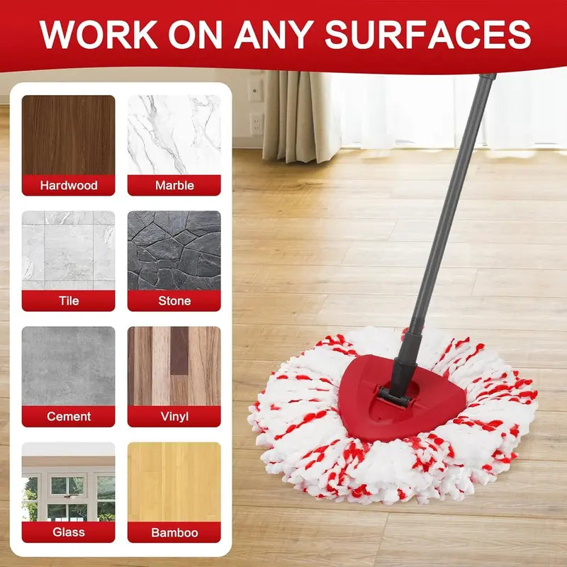 ๐ BUY 1 GET 1 FREE - Deep-Cleaning Microfiber Spin Mop Head Replacements