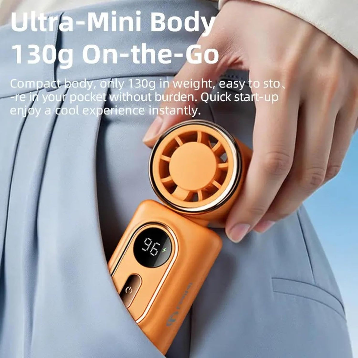 3-in-1 Hands-Free Cooling: Neck, Handheld & Desktop Fan.