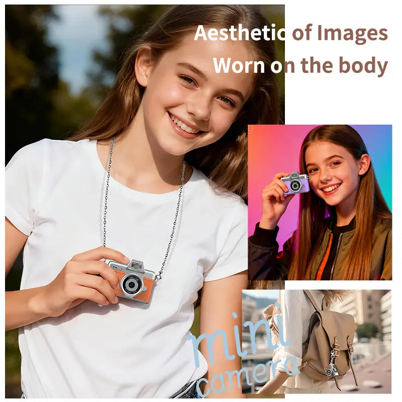 Ultra-Compact Retro Pocket Camera with 180° Flip Selfie Screen