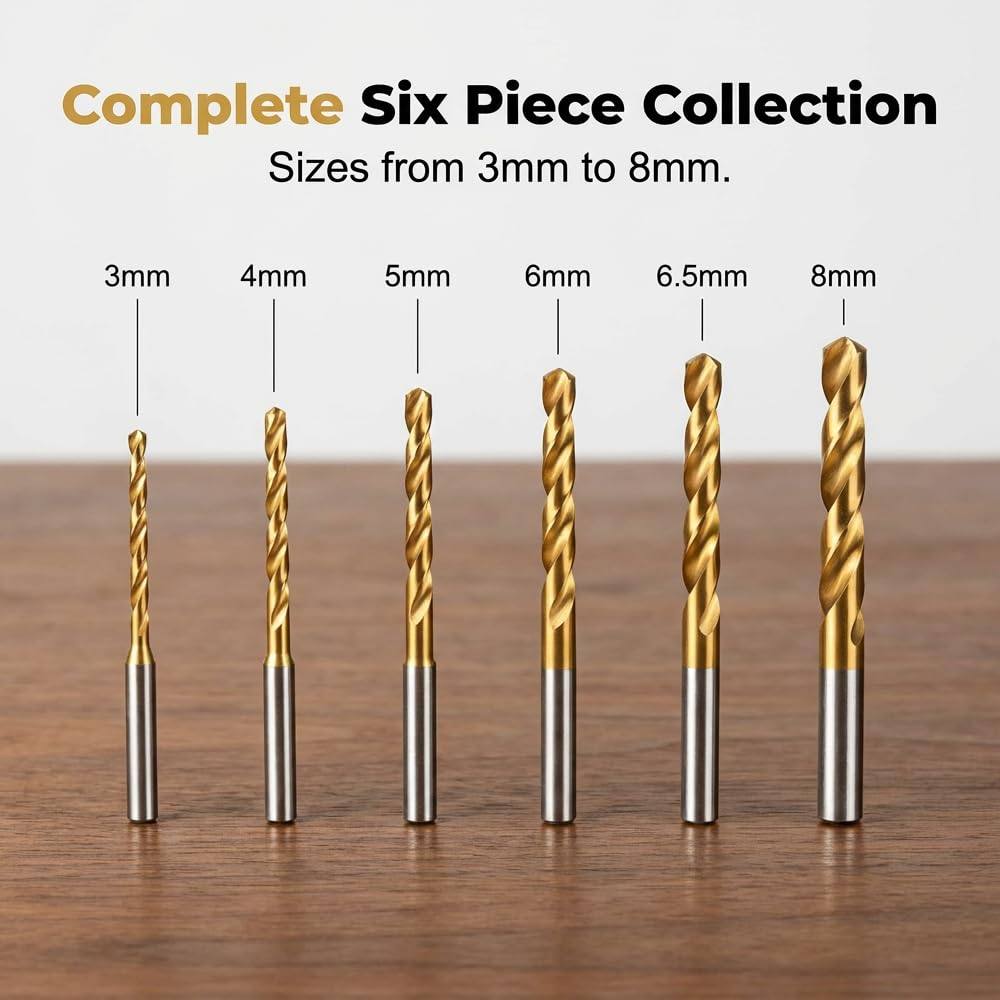 Titanium Drill Saw Bits Set – Drill, Cut & Side-Groove Instantly