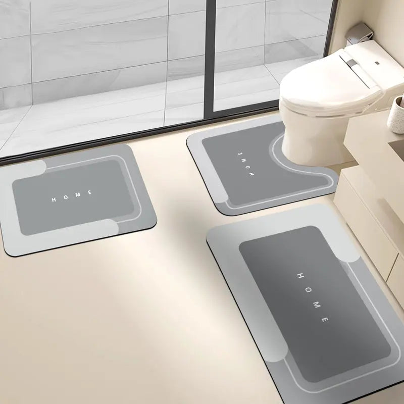 Step Into Cloud-Like Softness — The Ultimate Absorbent Shield For Your Bathroom - Light Gray*3 Counts