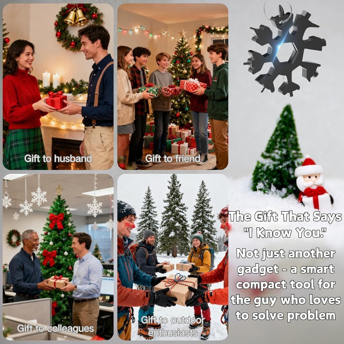 18 Tools. One Pocket-Sized Snowflake - 2 Pack