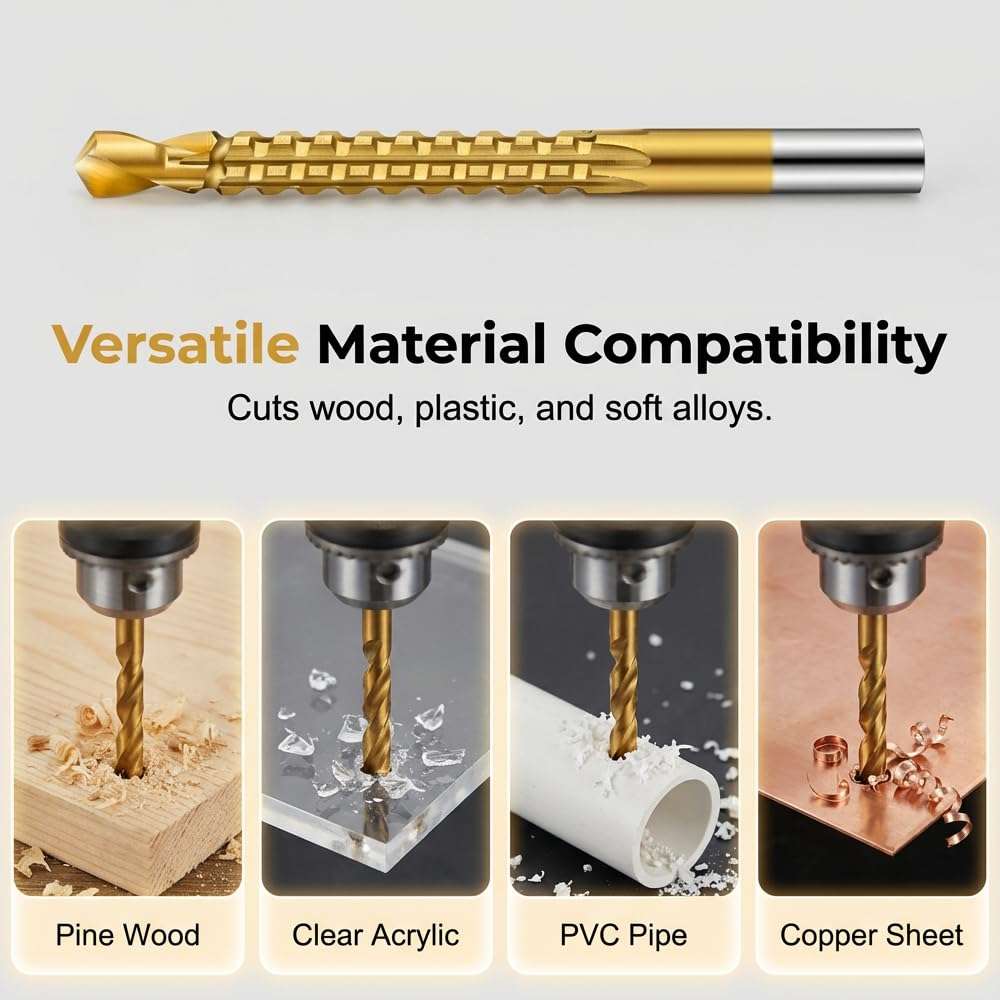 Titanium Drill Saw Bits Set – Drill, Cut & Side-Groove Instantly