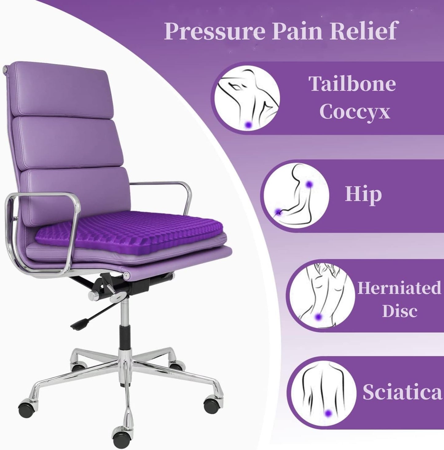 Sit Longer, Pain-Free — The Ultimate Double-Thick Gel Relief