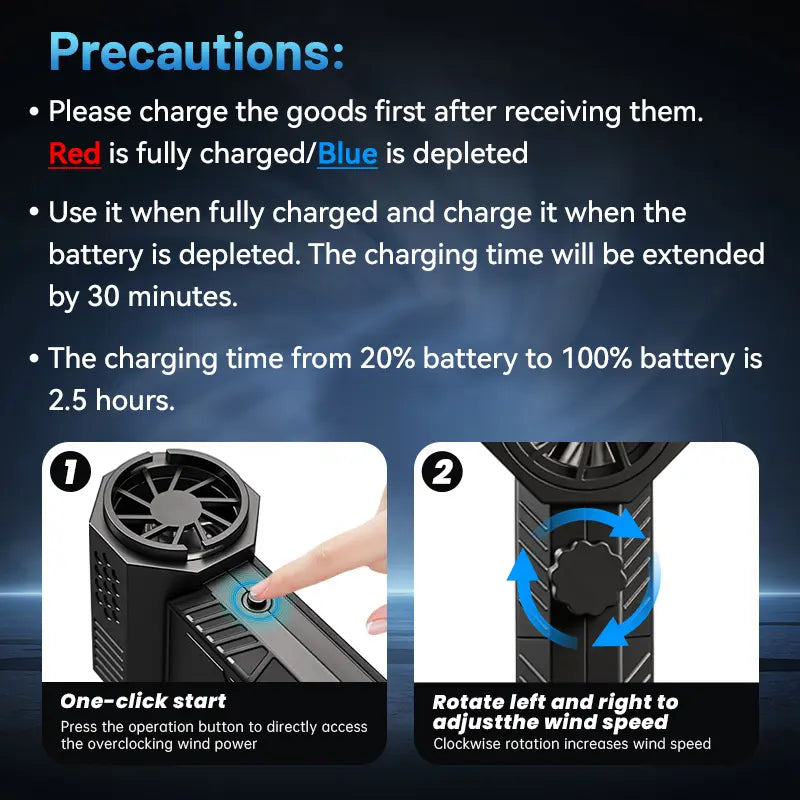Ultra-Powerful Cordless Turbo Fan & High-Speed Dust Blower