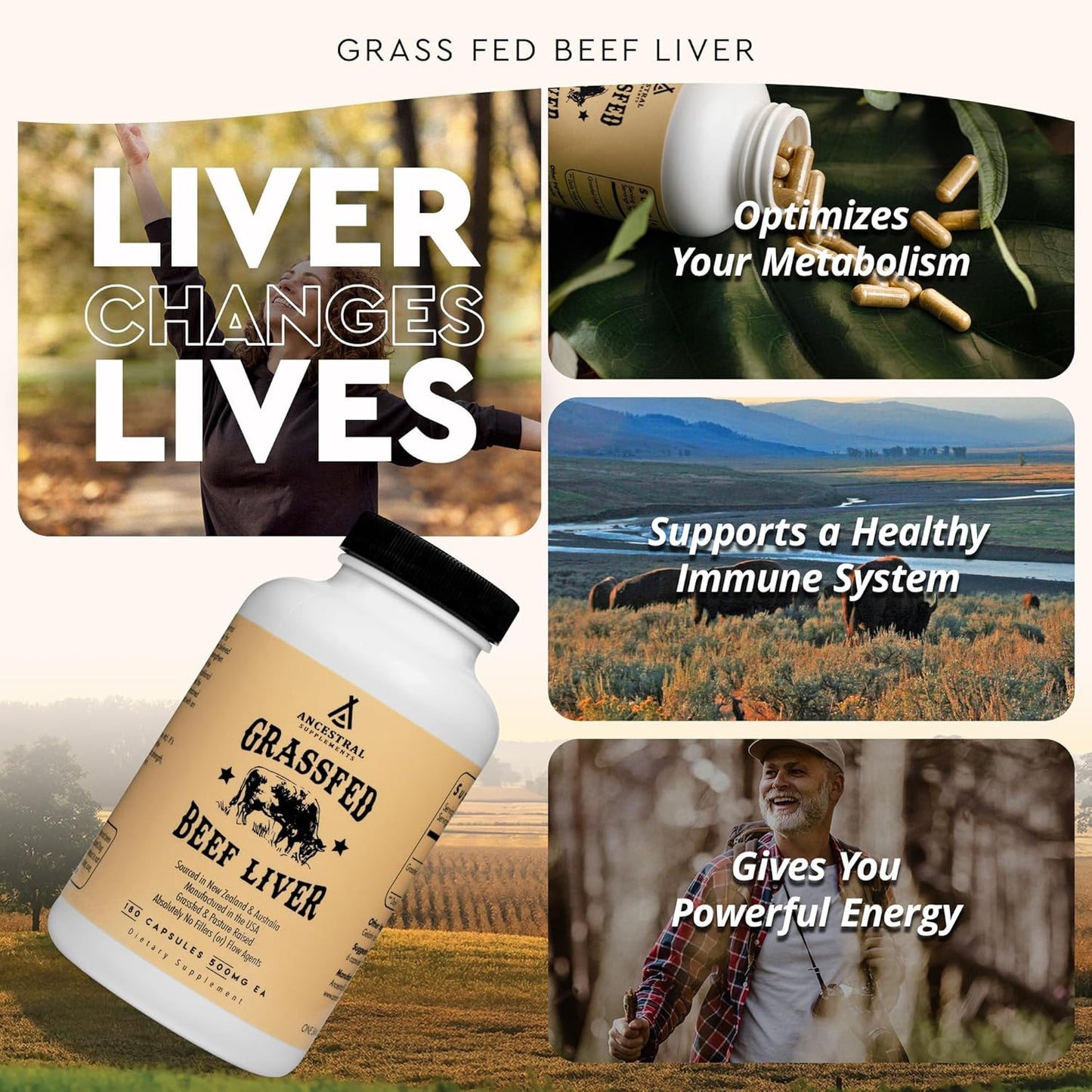 Reclaim Your Primal Energy With Grass Fed Beef Liver Capsules