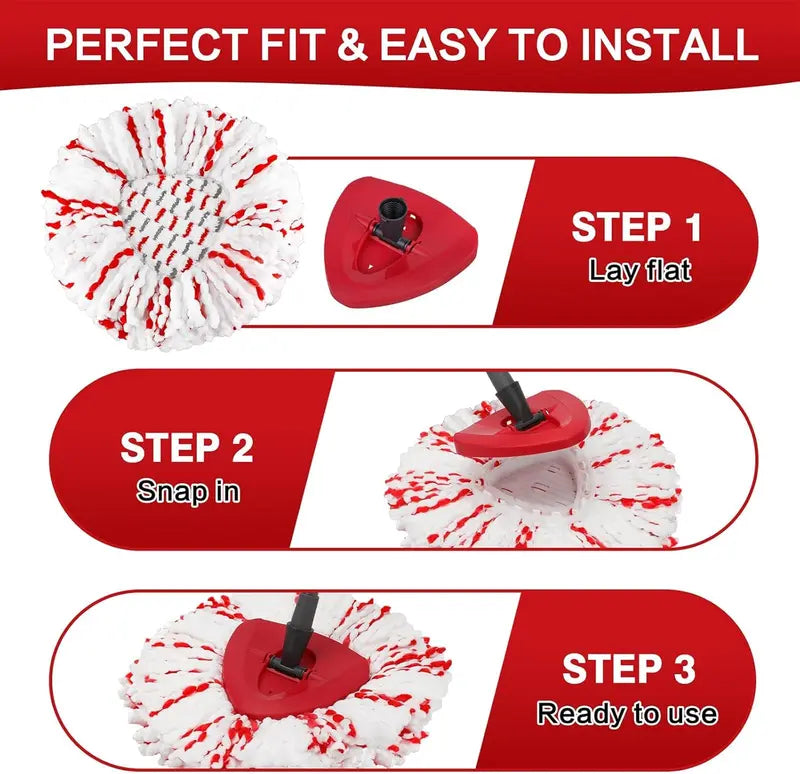 ๐ BUY 1 GET 1 FREE - Deep-Cleaning Microfiber Spin Mop Head Replacements