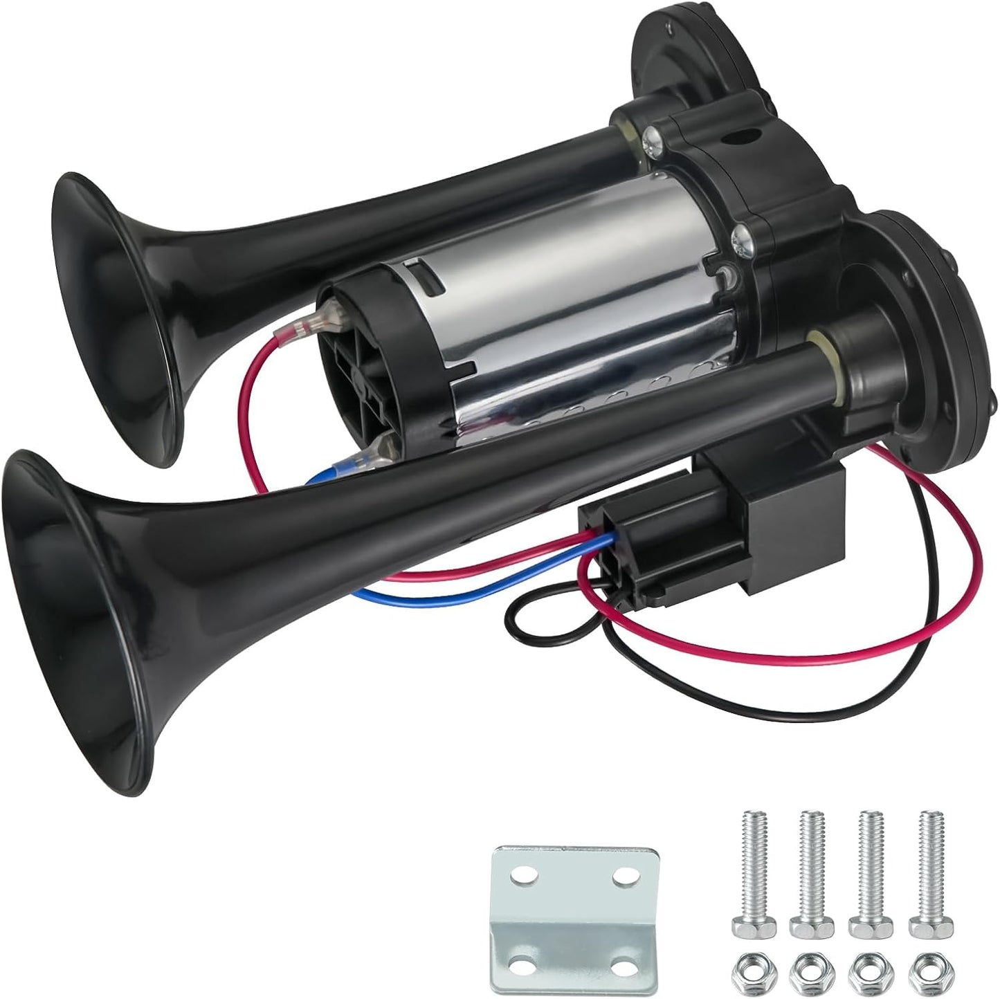130dB Ultra-Loud Dual Air Horn Kit with Upgraded Compressor