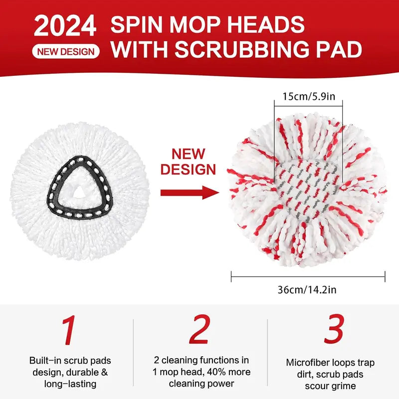 🎁 BUY 1 GET 1 FREE - Deep-Cleaning Microfiber Spin Mop Head Replacements
