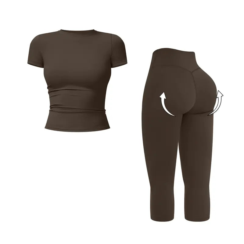 High-Waist Breathable Body-Shaping Yoga Outfit Set