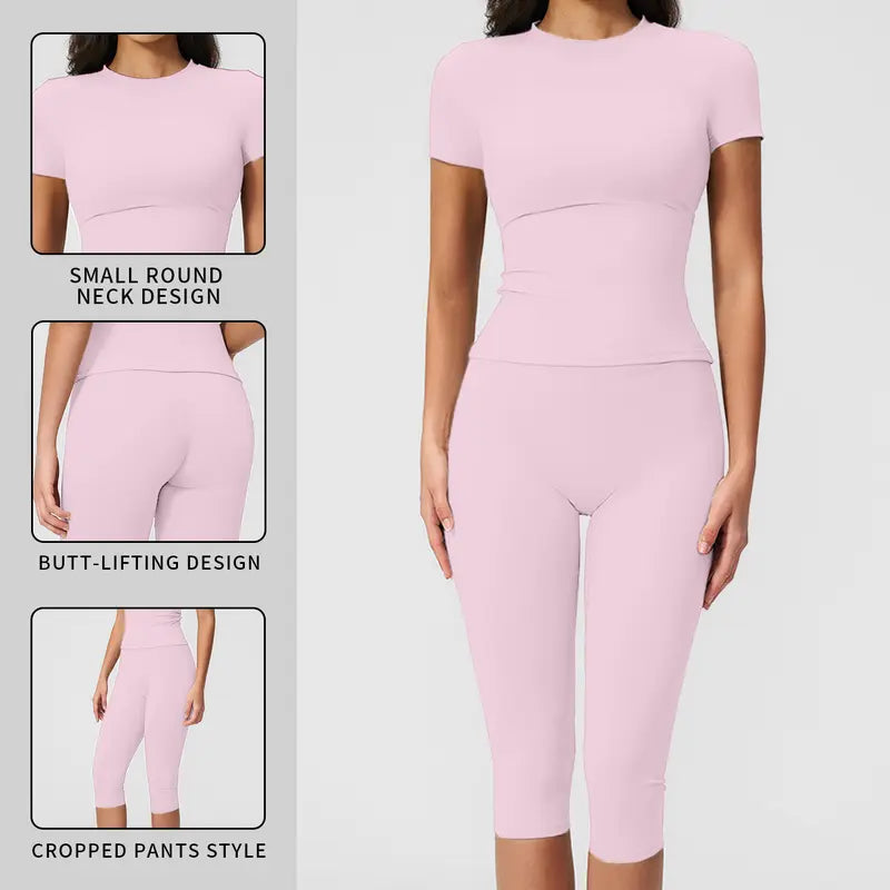 High-Waist Breathable Body-Shaping Yoga Outfit Set