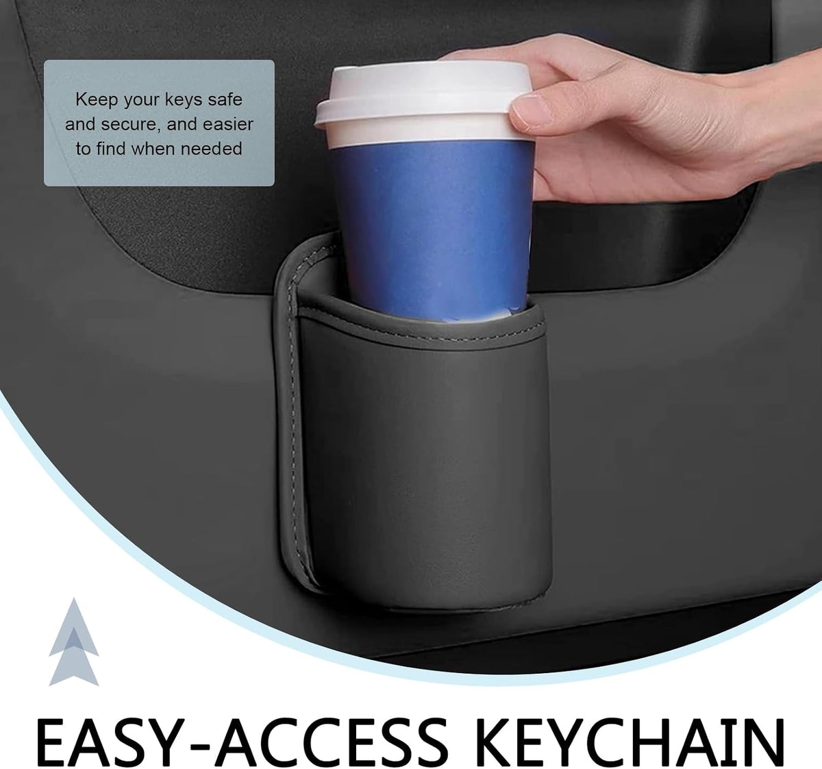 Universal Leather Car Cup Holder & Pocket Storage Organizer