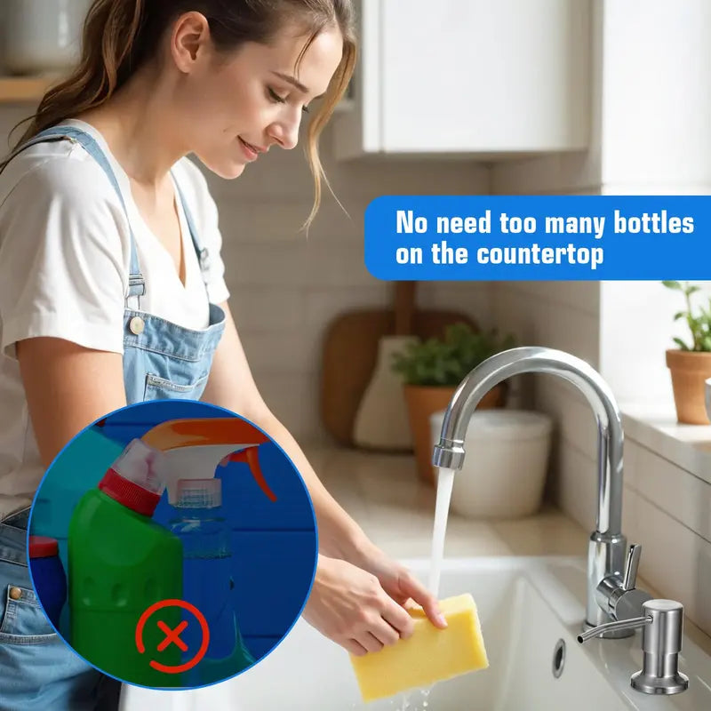 Never Refill Soap Again: Kitchen Sink Soap Dispenser Kit with Extension Tube