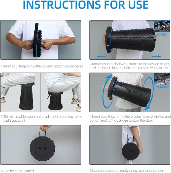 Ultra-Light Retractable Stool: Instant Seating Anywhere You Go