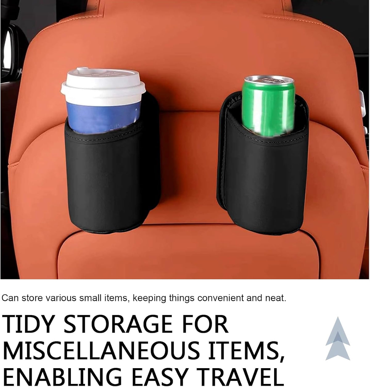 Universal Leather Car Cup Holder & Pocket Storage Organizer