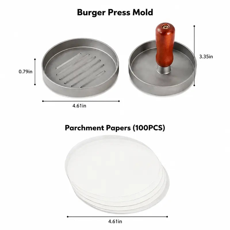 Craft Perfect Round Burger Patties Effortlessly in Seconds