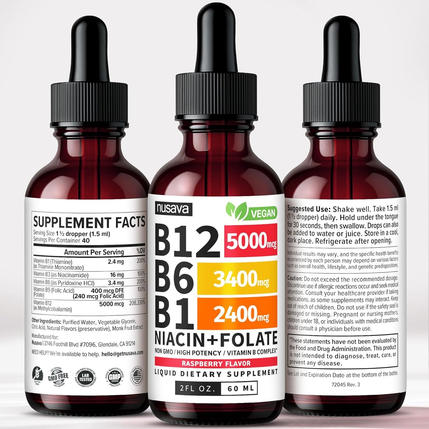 High-Absorption Liquid B12 Complex for Instant Energy & Focus