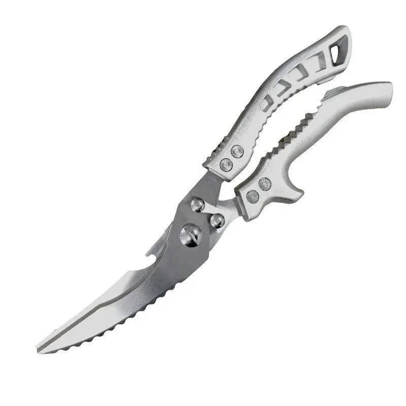 Heavy-Duty Stainless Steel Kitchen Shears with Safety Lock & Non-Slip Grip