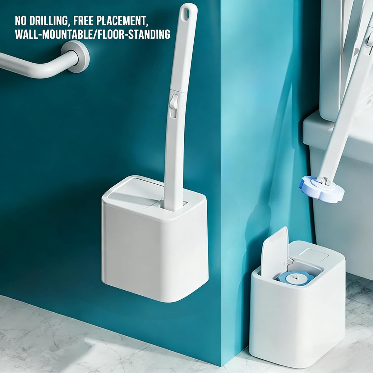 Ultimate Disposable Toilet Brush Refills with 3-Layer Deep Cleaning Sponge