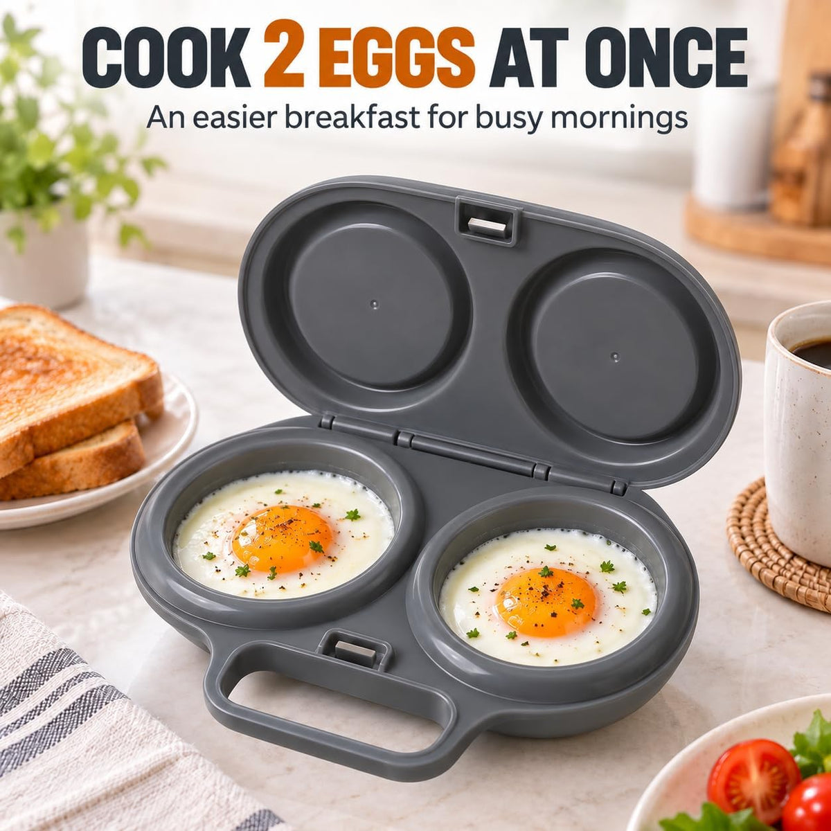 Perfect Poached Eggs in Minutes with Quick-Heat Microwave Egg Poacher