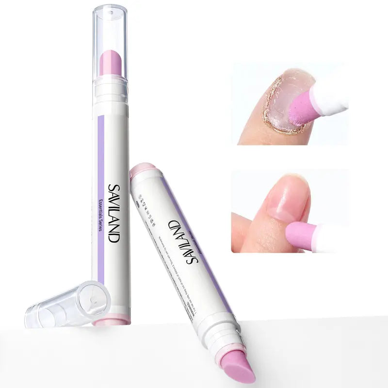 SAVILAND Ceramic Cuticle Oil Pusher Pens – Four-Pack – 2-Pack Cuticle Oil Pusher Pen – Lavender Flavor