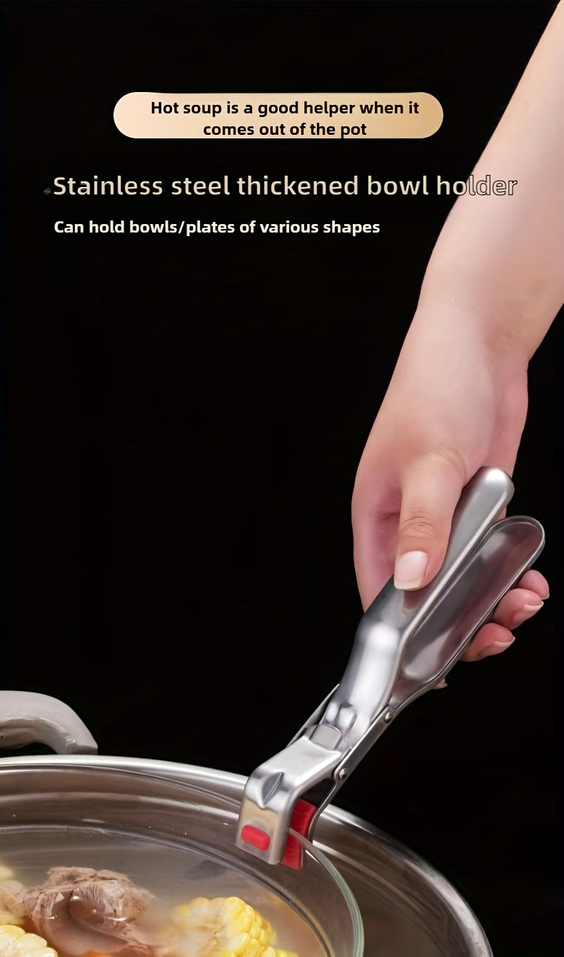 Stainless steel hot dish grabber — product illustration