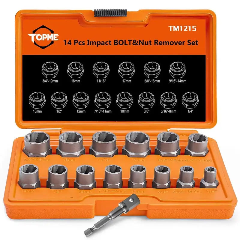 TOPME Bolt Extractor Kit – 14 Pieces – product view