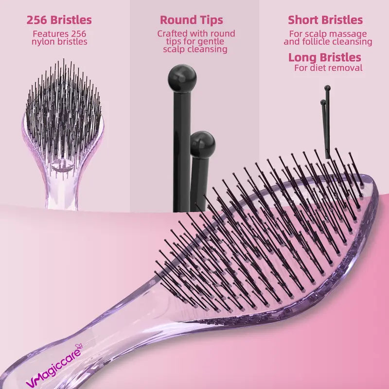 2026 Must-Have HighQuality VMAGICCARE Hairbrush - Hair Tool, Dual-Level Teeth for Effortless Detangling, Long-Lasting Scalp Comb for Wet & Dry Textured/Curly Hair original gallery 3
