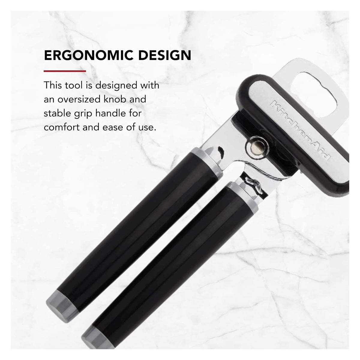 KitchenAid Classic Multifunction Can Opener and Bottle Opener Easy to Use, Razor Sharp Stainless Steel Cutting Wheel, So original product photo
