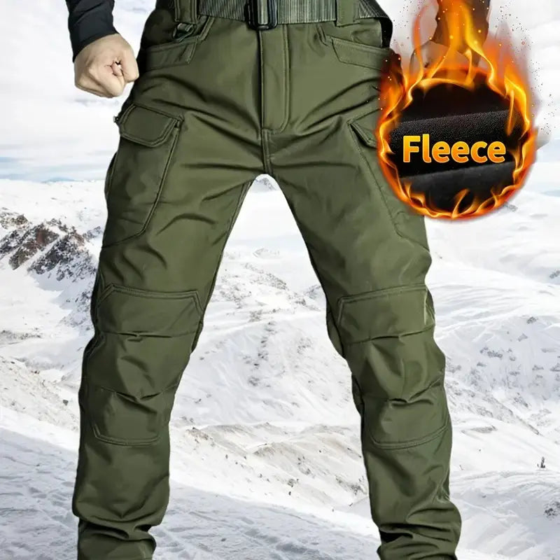 HOMUG Fleece-Lined Tactical Cargo Pants โ Green