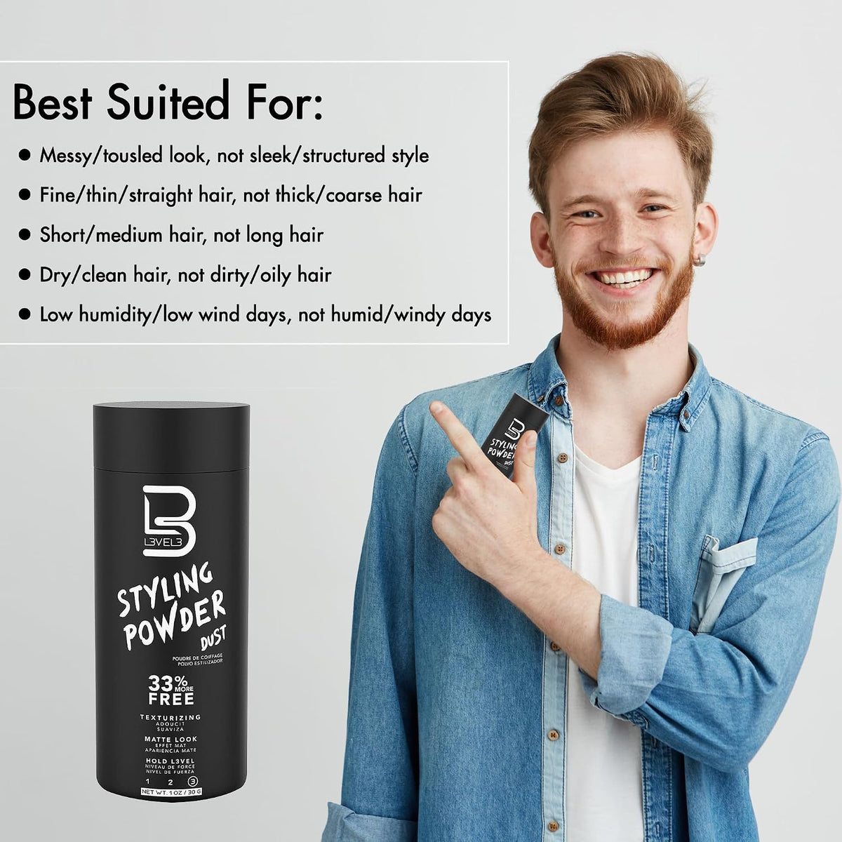 L3VEL3 Styling Powder — 60g Matching Duo — original product view 7