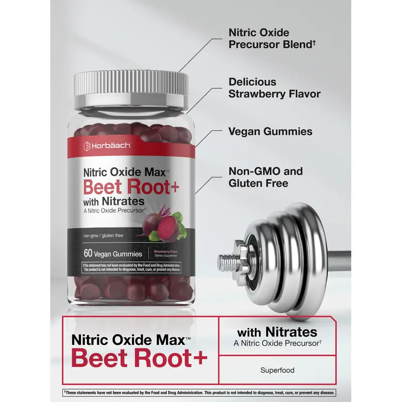 Horbäach Beet Root Gummies – Two 60-Count Bottles – product view