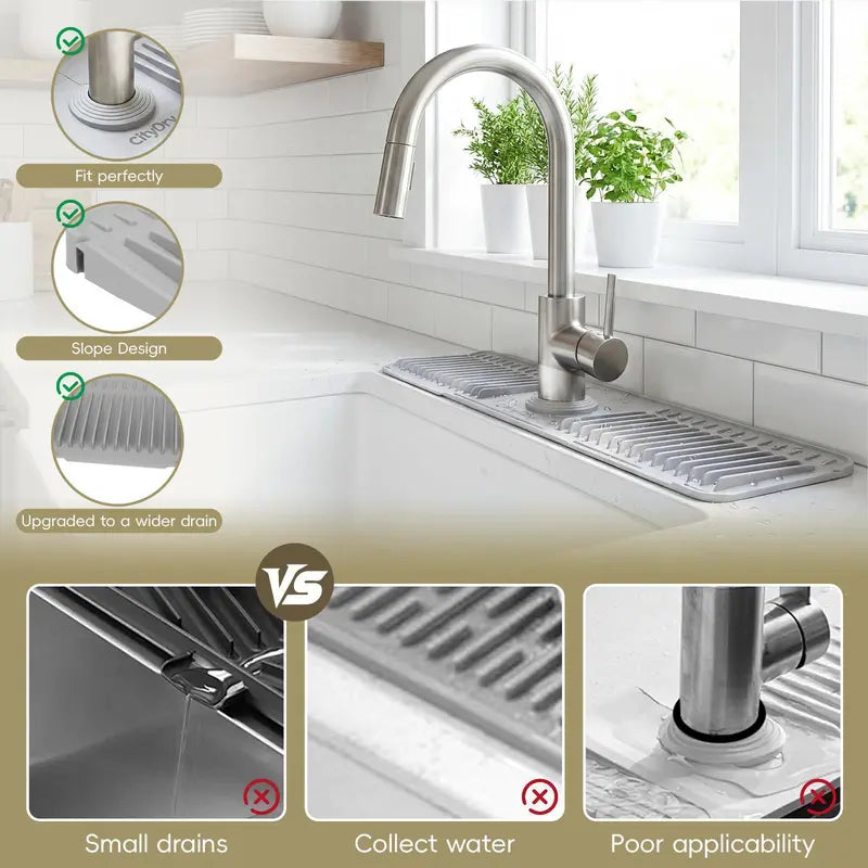 Silicone Faucet Splash Guard Mat - Two-Piece Set — product image 5