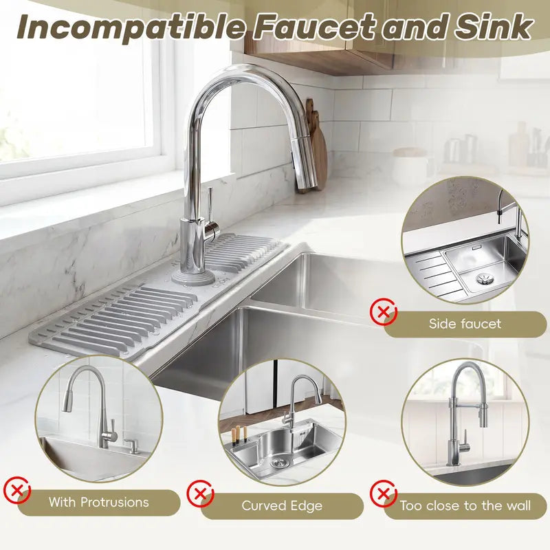 Silicone Faucet Splash Guard Mat - Two-Piece Set — product image 4
