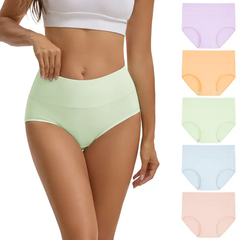 INNERSY High-Waisted Cotton Briefs – 5-Pack source product image